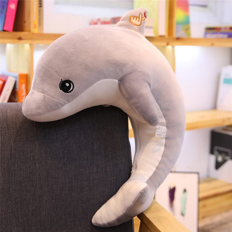 Dauphin géant apprivoisé tout trognon Dauphin gris / 90 CM