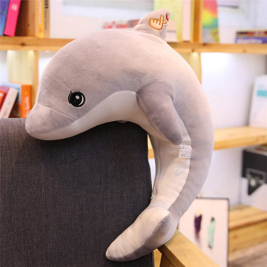 Dauphin géant apprivoisé tout trognon Dauphin gris / 90 CM