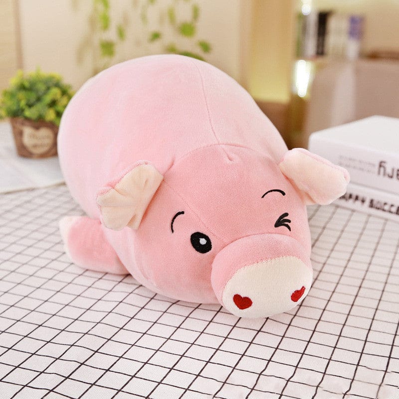 Doudou cochon mignon avec ses yeux Cochon rose / 60 CM
