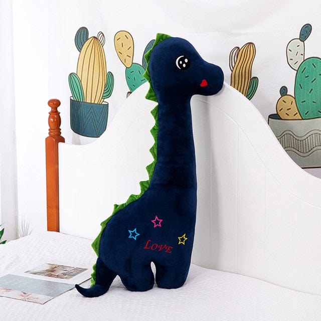 Doudou dinosaure bleu avec étoiles xxl