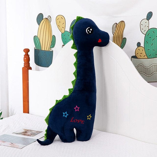 Doudou dinosaure bleu avec étoiles xxl