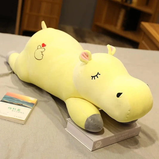 Doudou Hippopotame Jaune 80 cm