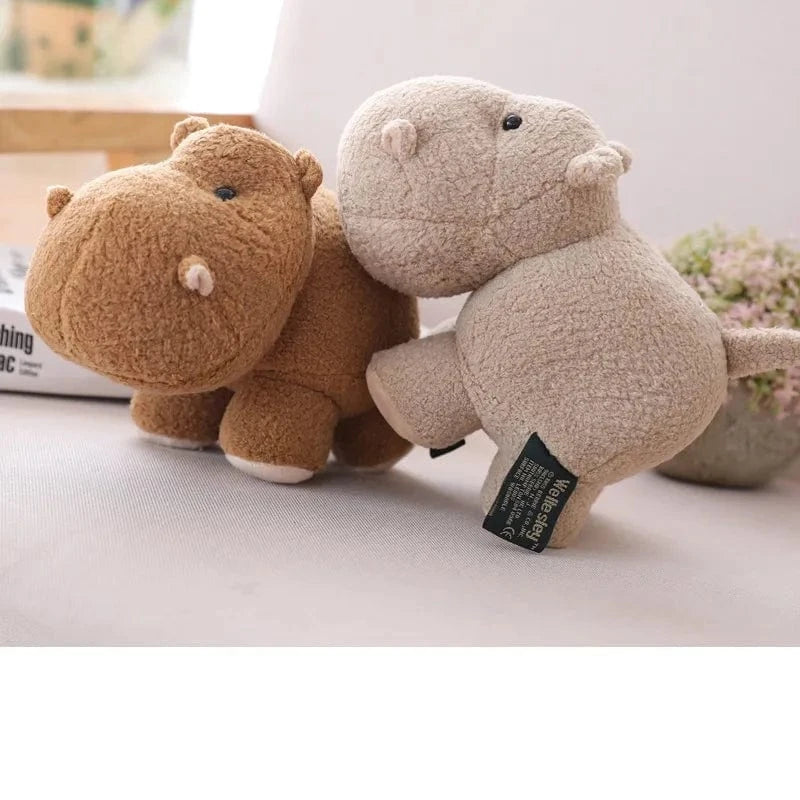 Doudou Hippopotame Marron