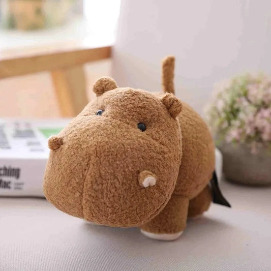 Doudou Hippopotame Marron