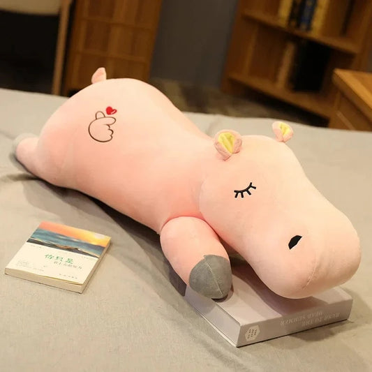 Doudou Hippopotame Rose 80 cm