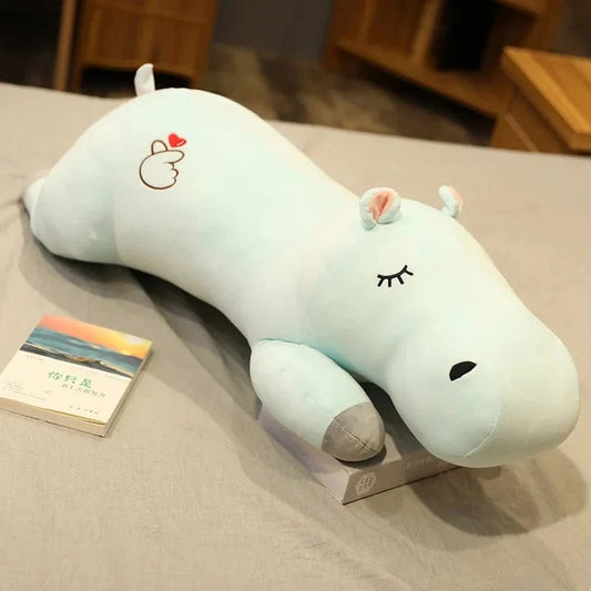 Doudou Hippopotame Vert 80 cm