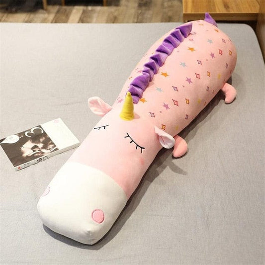 Doudou licorne douce blanc rose