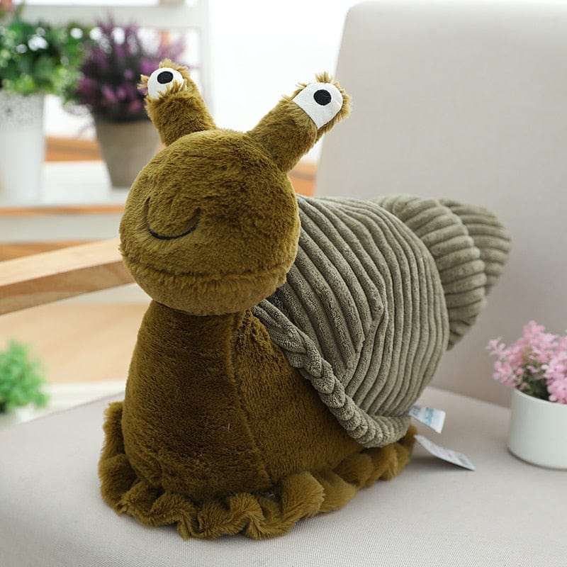 Escargot en peluche originale aux grands yeux