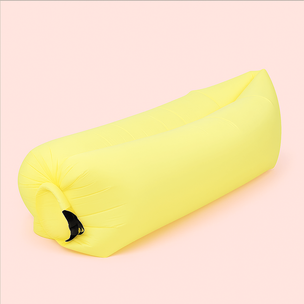 Fauteuil gonflable "Lazy Sofa" – Détente nomade & stylée Jaune