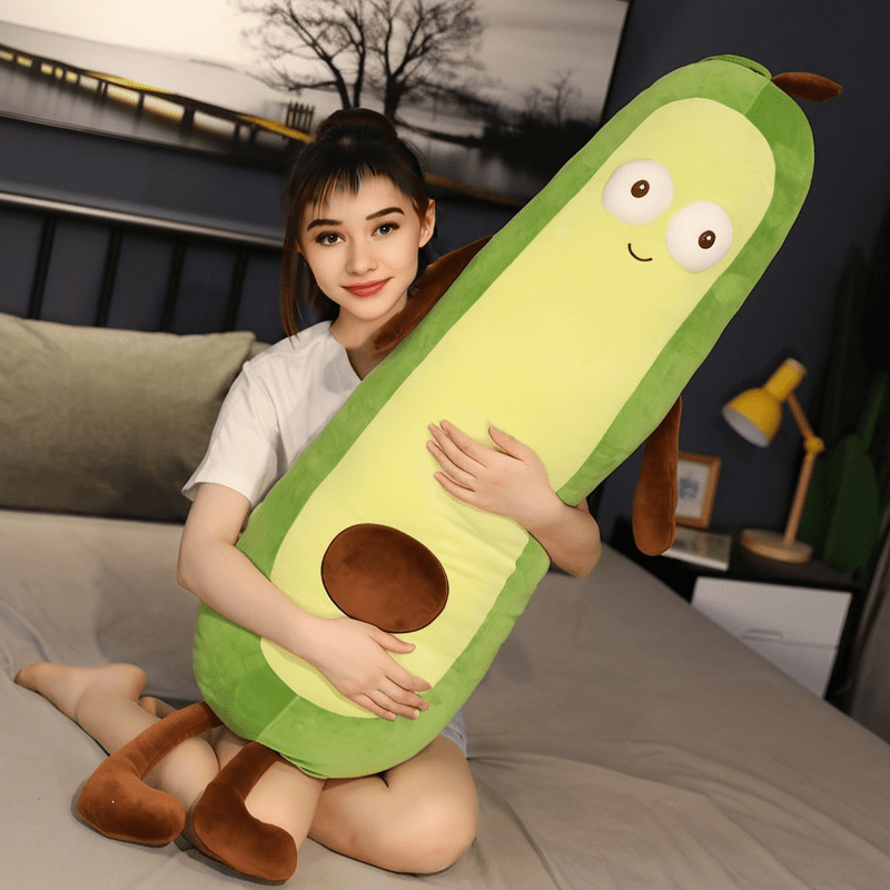 Fruit en peluche géante avocat sympathique