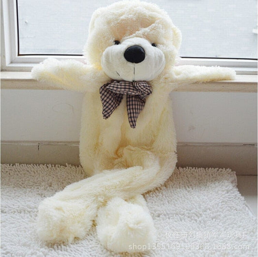 Grand ours blanc en peluche hyper doux et câlin