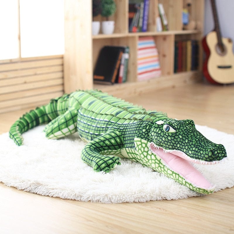 Grande peluche crocodile aux grands yeux
