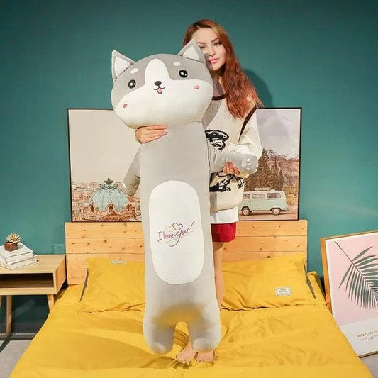 Gros chat peluche aux grands yeux brillants