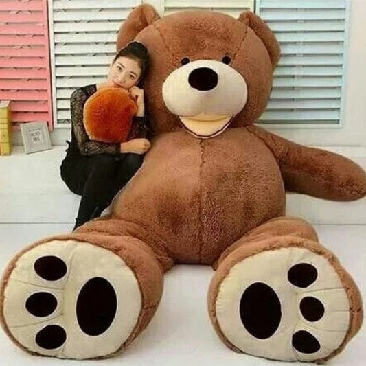 Gros nounours brun en peluche pour être rassuré et en sécurité