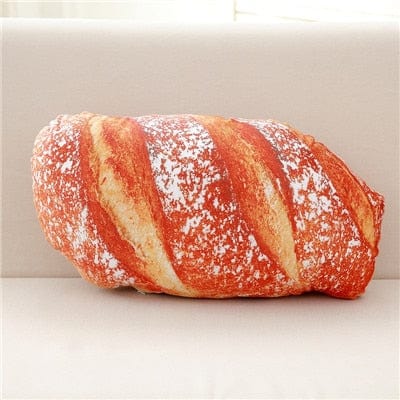 Grosse baguette de pain en coussin peluche
