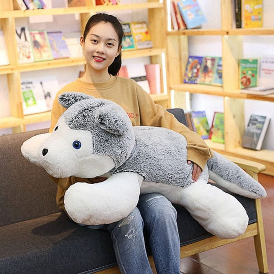 Grosse Peluche Loup - Alpha Câlin™ 60 cm
