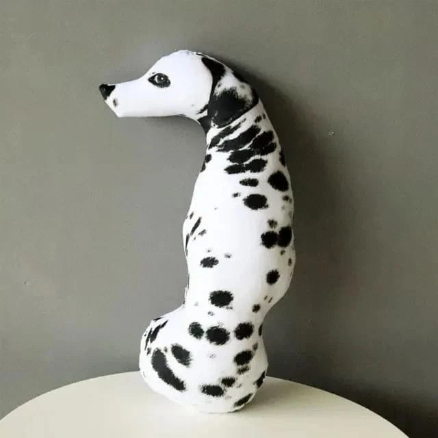 Grosse Peluche réaliste chien au regard mystérieux