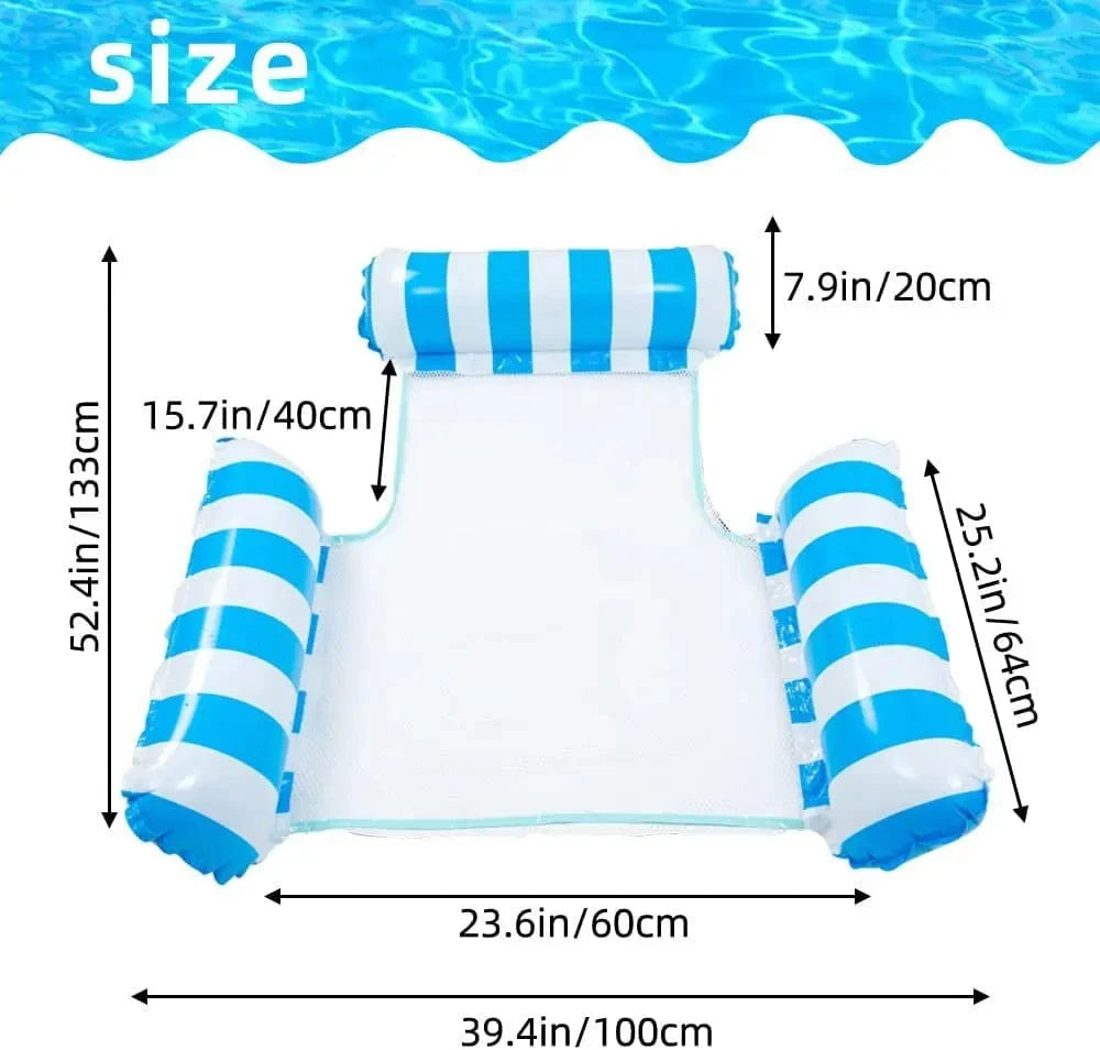 Hamac d’eau gonflable 130 × 122 cm – Matelas piscine été