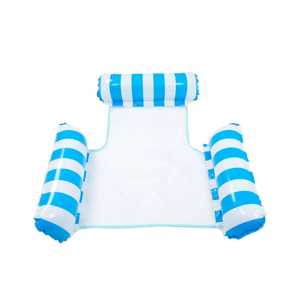 Hamac d’eau gonflable 130 × 122 cm – Matelas piscine été Bleu