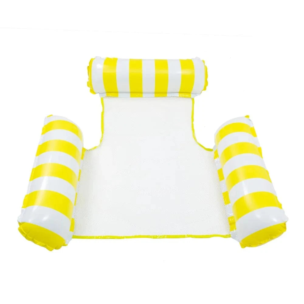 Hamac d’eau gonflable 130 × 122 cm – Matelas piscine été Jaune