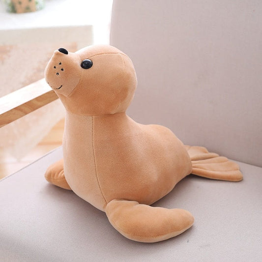 Jouet en peluche phoque mignon aux yeux noirs xxl
