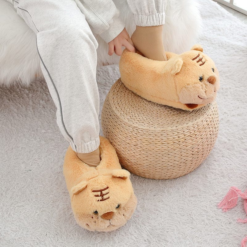Le tigrou doux - chausson en peluche