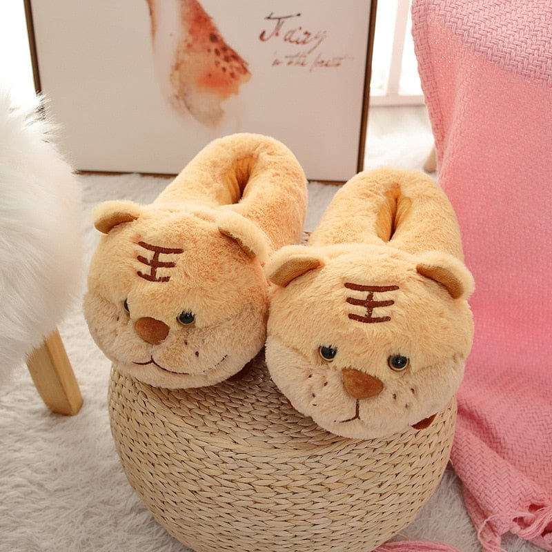 Le tigrou doux - chausson en peluche