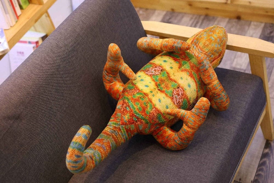 Lézards préhistorique coloré en peluche géante
