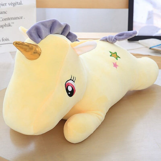 Licorne En Peluche Jaune - Crystal™ 35 cm