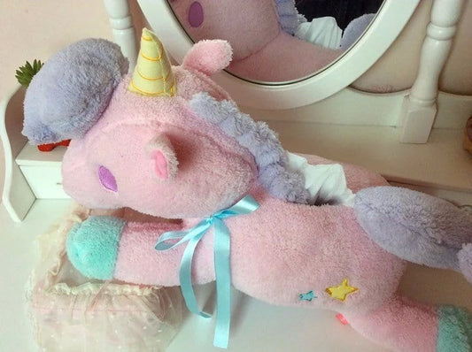 Licorne magique en peluche attachante Licorne rose
