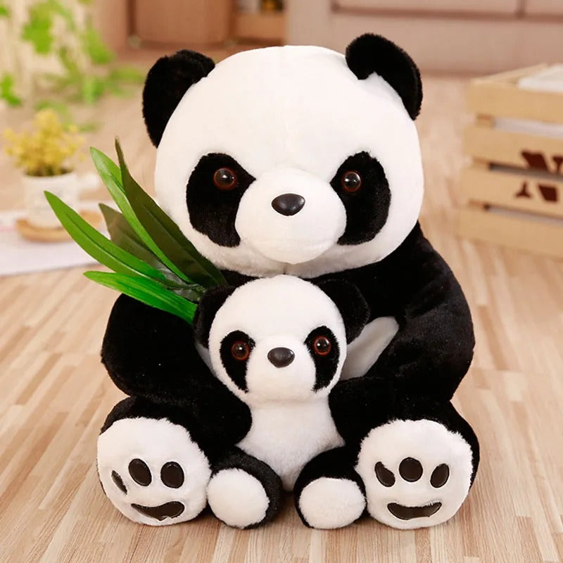 paluche panda avec bebe
