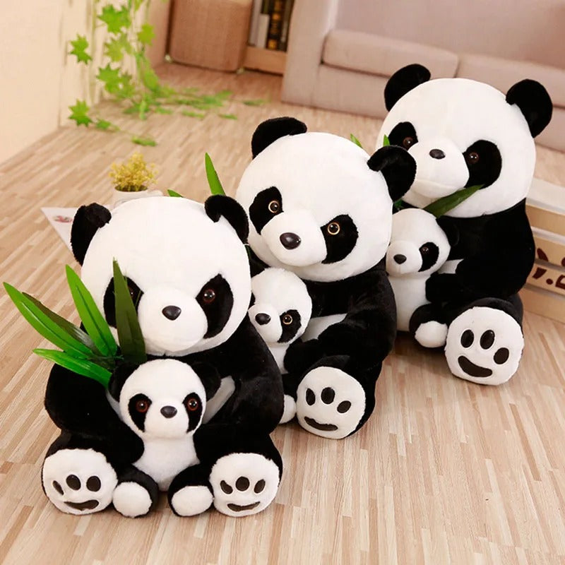 paluche panda avec bebe