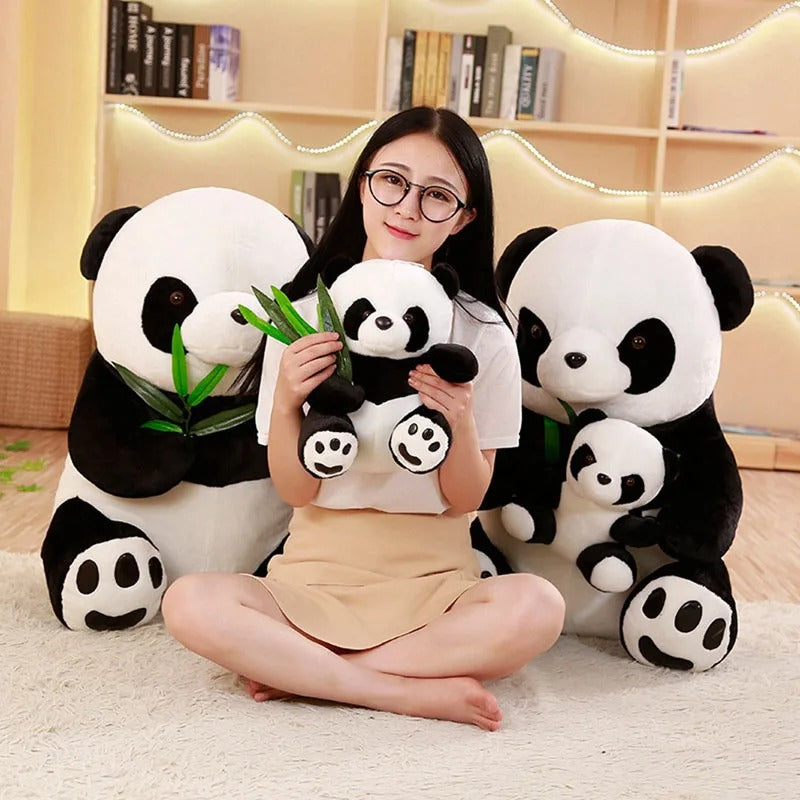paluche panda avec bebe