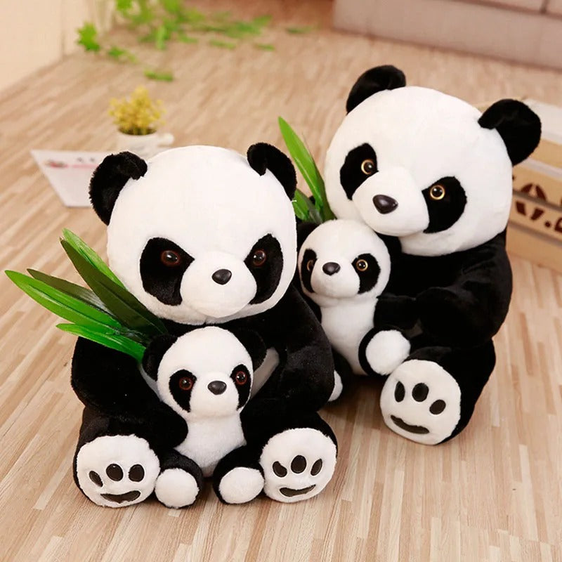 paluche panda avec bebe