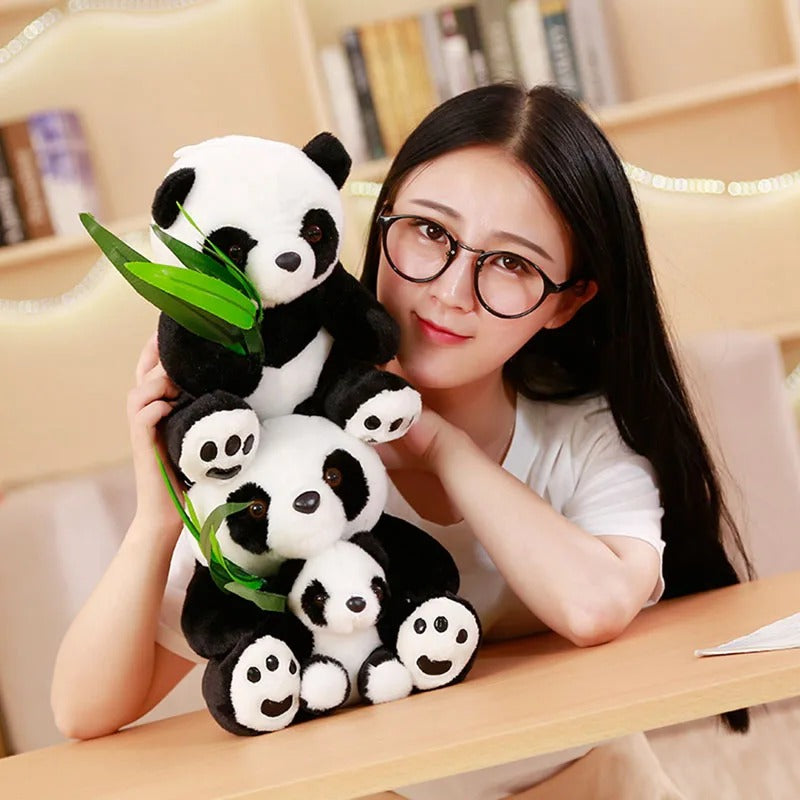paluche panda avec bebe