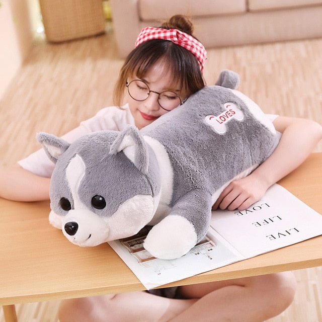 Nounours Loup Gris - Grisou Neigeux™ 60 cm