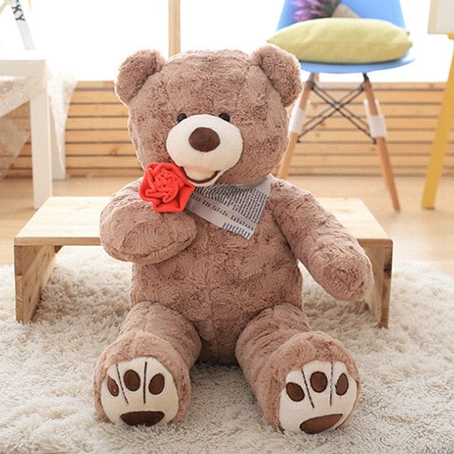 Nounours Saint Valentin Marron