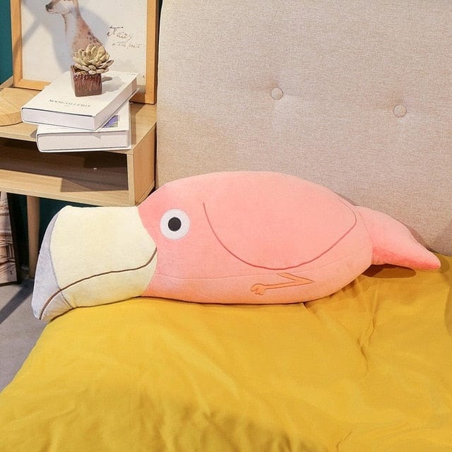 Oreiller moelleux flamant rose