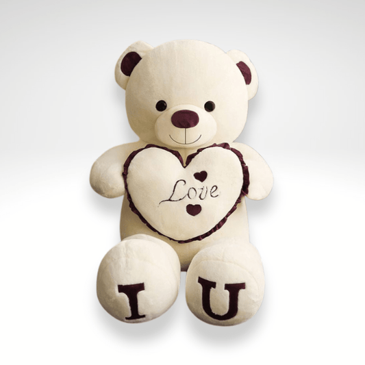 Ours en peluche géant moelleux et doux 80cm / Rouge