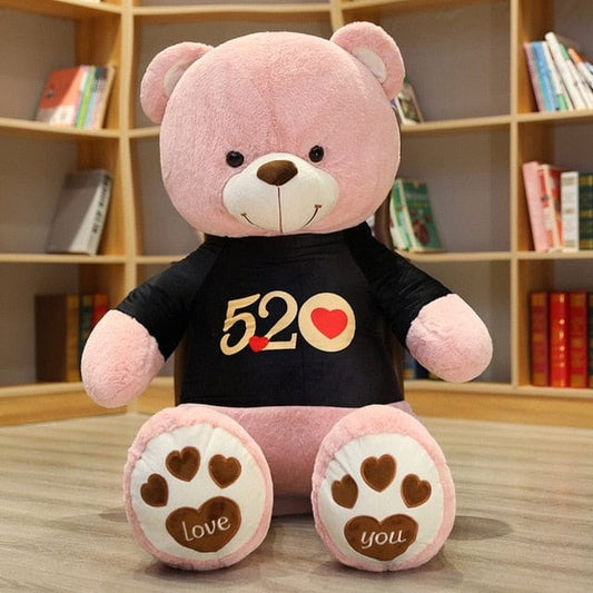 Ours en peluche géante habillé et trognon