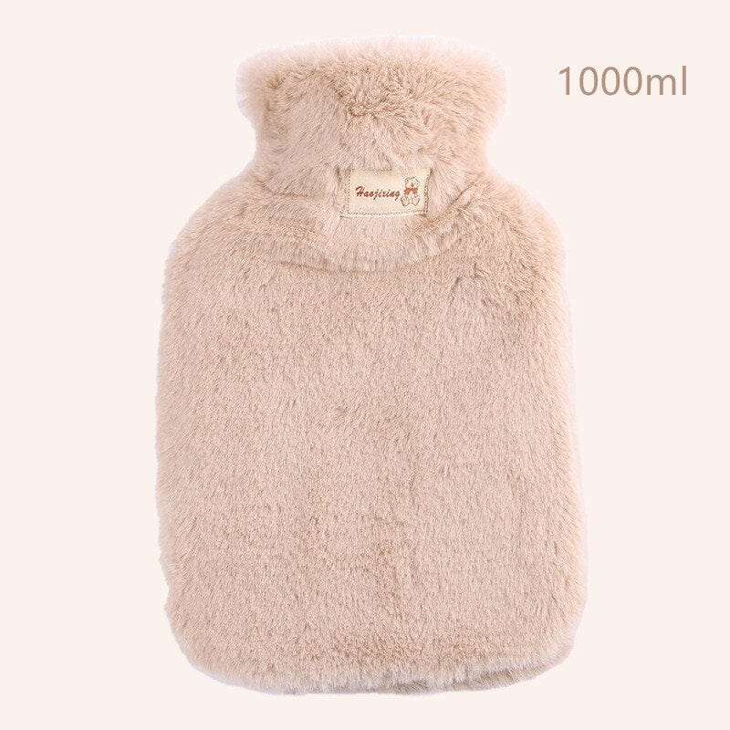 Peluche bouillotte à fourrure Marron clair / 1 Litre