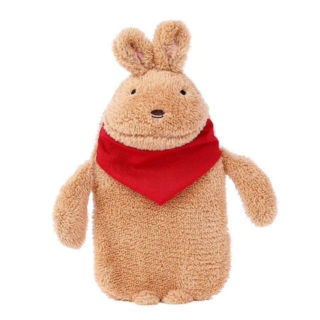 Peluche Bouillotte Lapin Marron