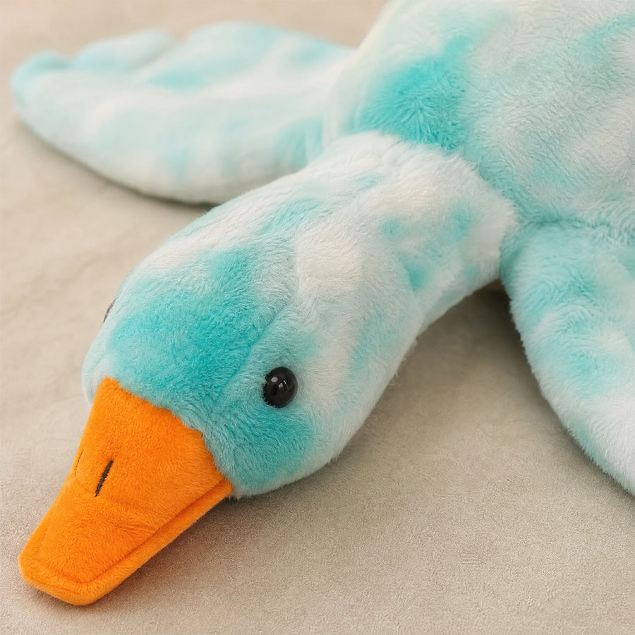 Peluche Canard Géante avec Petites Ailes Colorées - Détail matière