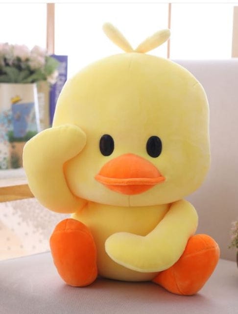 Peluche canard jaune XXL garde à vous Canard Jaune / 55 CM