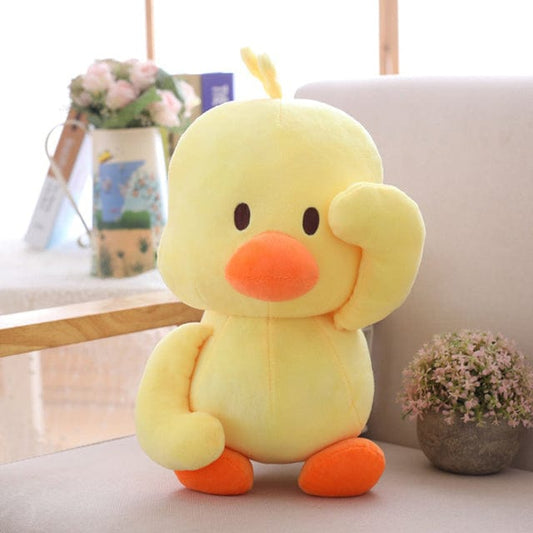 Peluche canard jaune XXL garde à vous Canard Jaune / 55 CM