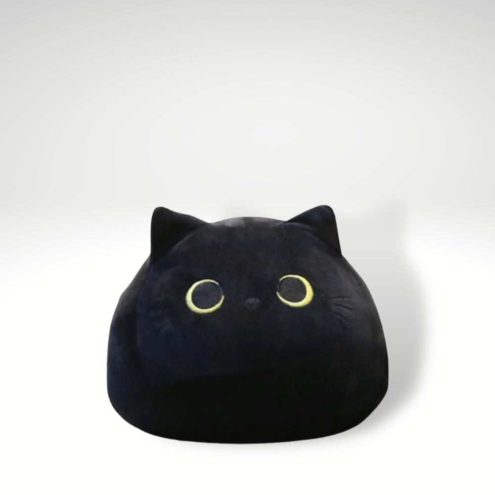 Peluche chat noir passif rondelet 55CM