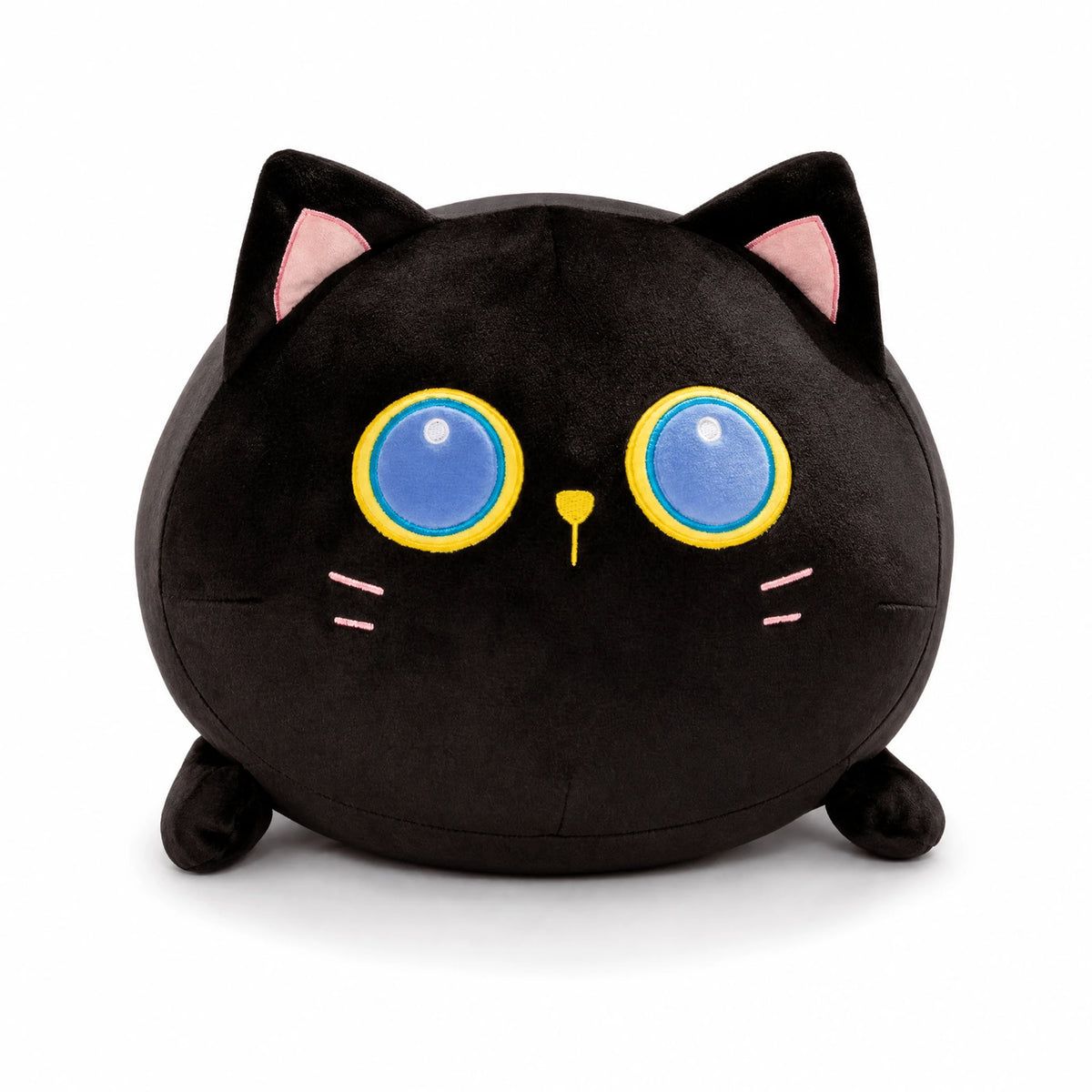 Peluche Chat Ronde Moelleuse en 3 Coloris - Fond blanc