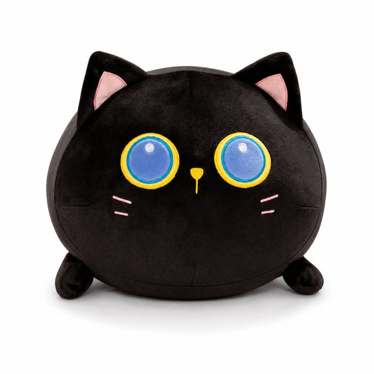 Peluche Chat Ronde Moelleuse en 3 Coloris - Fond blanc