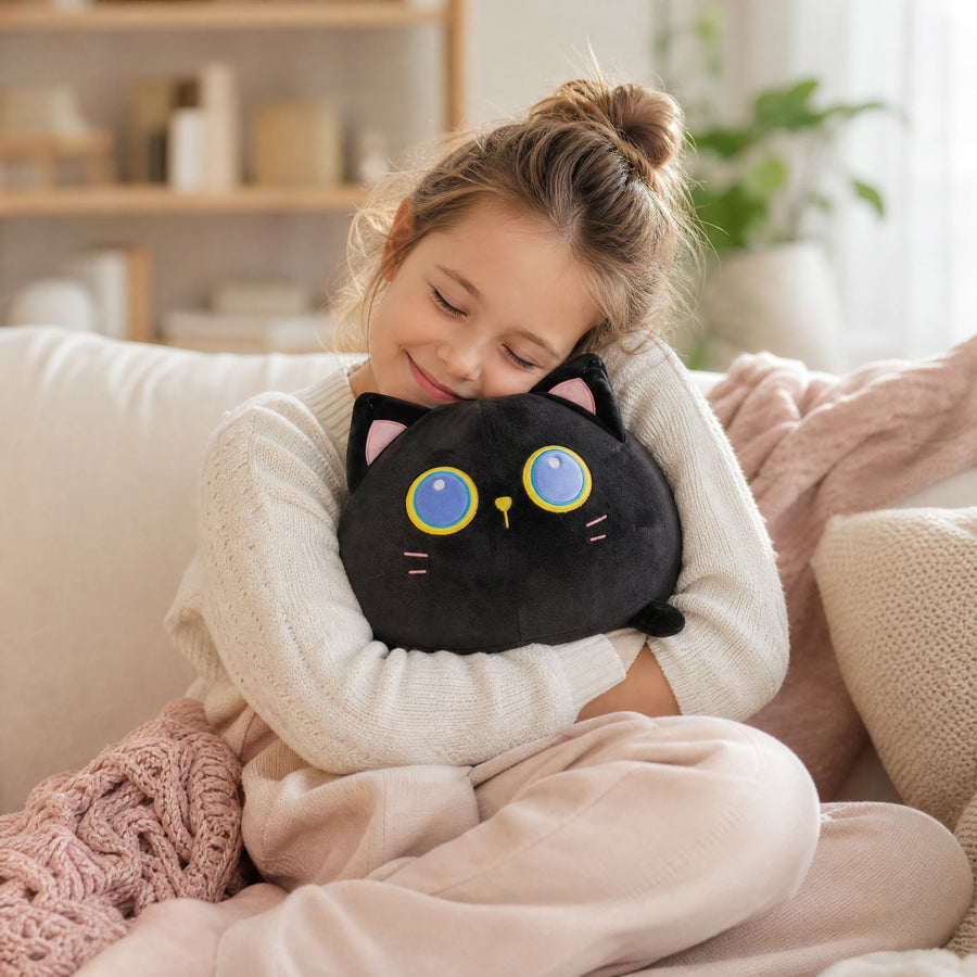 Peluche Chat Ronde Moelleuse en 3 Coloris - Utilisation du produit