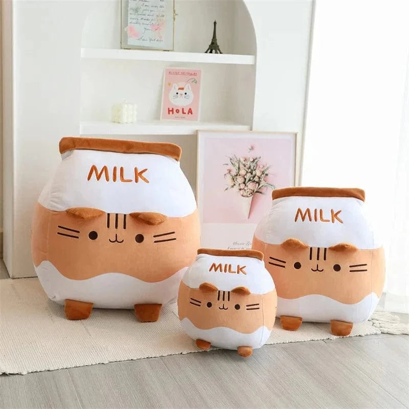 Peluche chat squishmallow brique de lait chocolat